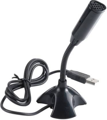 LipiWorld USB Mini Mic Desktop Stereo Recording Flexible Microphone with USB Connector Stand for PC Laptop Notebook Skype Desktop Mac Speech Microphone Microphone