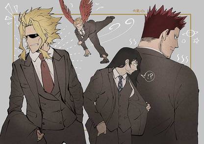 Anime My Hero Academia All Might David Shield Enji Todoroki Hd Matte Finish Poster Paper Print