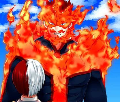 Anime My Hero Academia Endeavor Boku No Hero Academia Shoto Todoroki Matte Finish Poster Paper Print