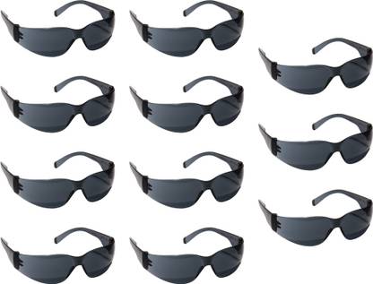 Frontier Hardy Black Eye Protection Safety Glasses Pack of 11 M Hardy-F-SI Smoke Grey Pack of 11 M Welding, Blowtorch, Power Tool, Wood-working, Laboratory  Safety Goggle
