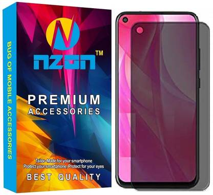 nzon Tempered Glass Guard for Nzon Compatible for Oppo A52 Privacy Tempered Glass Anti Spy Full Coverage 9H Hardness Anit-Explosion Front Private Glass