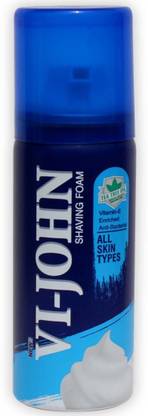 VI-JOHN Travel Shaving Foam For All Skin Types (50gm Each) | Pack of 12