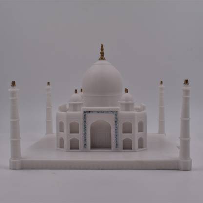 Vizaratech 3D Printed Taj Mahal True Scale Exact Replica Decorative Showpiece  -  10.16 cm