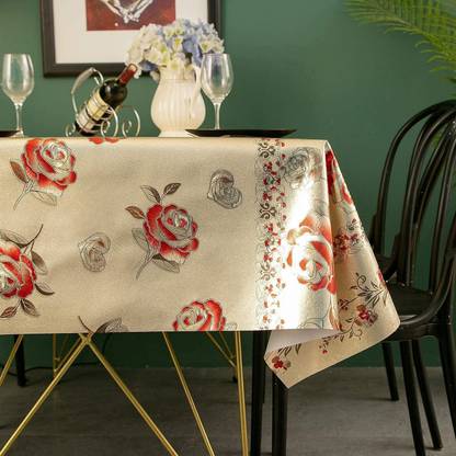 7 CLOUDS INDIA Self Design 6 Seater Table Cover
