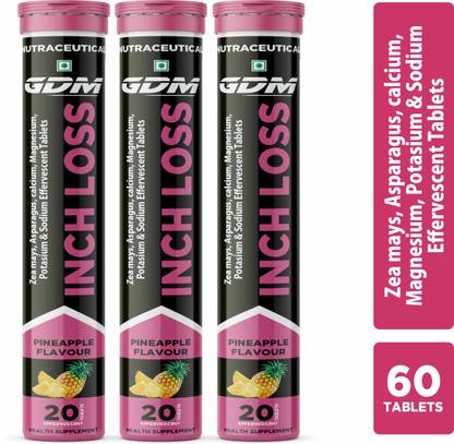 gdm nutraceuticals llp INCH LOSS - ZEA MAYS, CALCIUM, MAGNESIUM, POTASSIUM & SODIUM - PINEAPPLE FLAVOUR