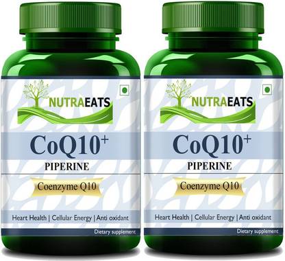 NutraEats Coenzyme (coq10) 120mg with Piperine 5mg for Cardiovascular Health & Energy Ultra