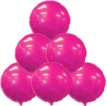 Shopperskart Solid 18" Round Ball Foil Balloons for Party Decoration Items Balloon