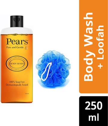 Pears Pure and Gentle Body Wash 250ml with Loofah