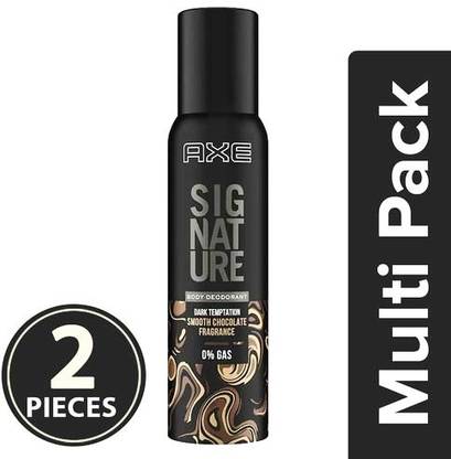 AXE SIGNATURE DARK TEMPTATION SMOOTH CHOCOLATE FRAGRANCE BODY DEODORANT 2X122ml Body Spray  -  For Men