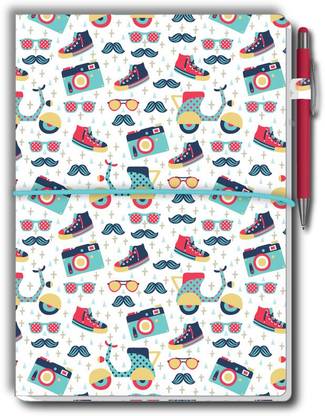 Nourish Nouirsh Large Memo Pad with Sticky Notes, Pen & 1 Extra Pad A4 Memo Pad Ruled and Unruled 50 Pages