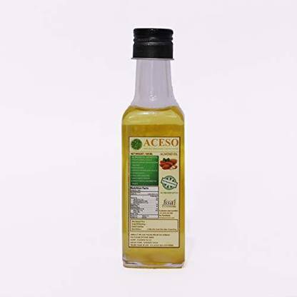 ACESO Cold Pressed Almond Oil 250 ml Almond Oil Glass Bottle
