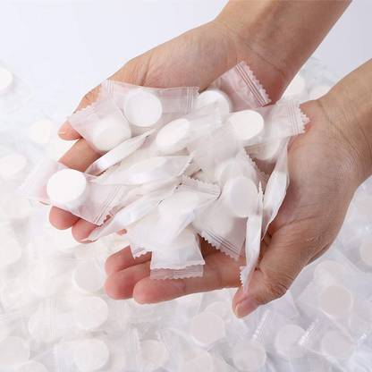Nilzone 50 PCS Mini Compressed Towels Portable Disposable Compressed Cotton Coin Tissue Towel