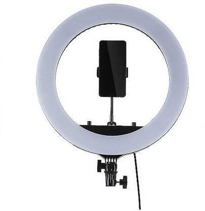 Alchiko New HQ-18 Inch Portable LED Ring Light with 3 Color Modes Dimmable Lighting For Photo-Shoot Video Shoot Live Stream Makeup & Blogging Compatible with Phones & Cameras Ring Flash