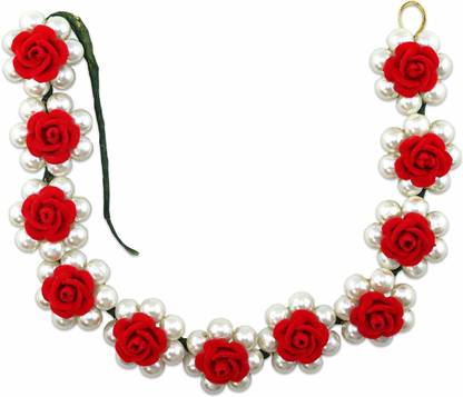 krelin Women's Girl's Hair Clips Pins Long Short Hair Buns HairStyles Artificial Flowers Accessories For Weddings Bride, Baby 11 Red Rose (Acc07) Bun