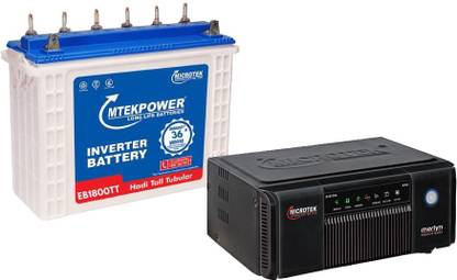 Microtek UPS MERLYN 850+ EB 1800TT Tubular Inverter Battery