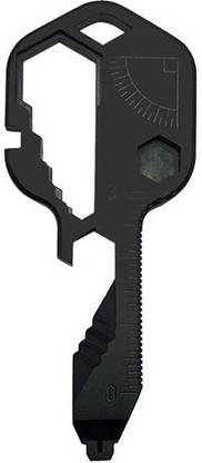ERetailMart Key Shaped Multitool Pocket Portable EDC Multi-Tool Screwdriver Wrench Can Bottle Opener Outdoor Multi-function Tool Keychain Key Chain