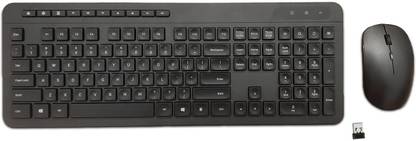 HP 1F0C9PA Stylish Ultra-Slim Design Wireless Keyboard and Mouse Combo with Enhanced Multimedia Experience Wireless Standard Multi-device Keyboard Compatible with Desktop, Laptop, Mac