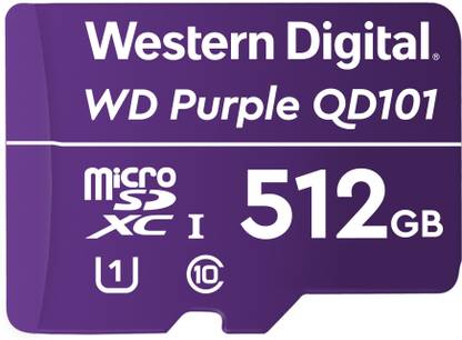 WESTERN DIGITAL QD101 512 GB MicroSD Card Class 10 100 Mbps  Memory Card