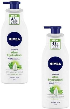 NIVEA Aloe Hydration Body Lotion (Deep Moisture) Each 400ml Pack of-2