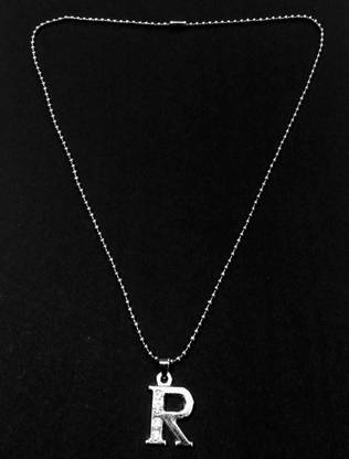 ROYALSHOP R NAME LOCKET /PENDANT FOR BOYS /GIRLS /MEN /WOMEN -1 Silver Metal Locket Set