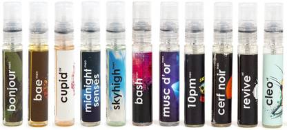 Adiveda Natural Mini Perfume Set For Men Set Of 11 - 12ml Each Eau de Parfum  -  132 ml