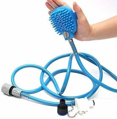 Abgrow Pet Shower Bathing Sprayer and Scrubber Tools Garden Compatible Hose Pipe Cat Pet Bathing Supplies Soft Silicon Pet Shower Spray Brush Pet Spa Kit