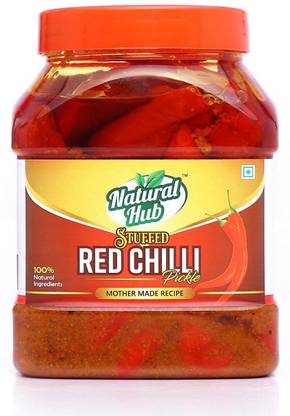 नैचुरल हब Homemade Red Chilli Pickle,Yummy, Lal Mirchi Ka Achaar