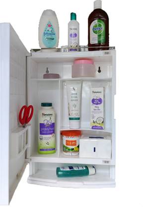 URBAN CHOICE bathroom Mirror cabinet rack shelf makeup storage organizer Semi-recessed Medicine Cabinet