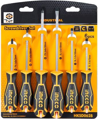GSK Cut HKSD0628 Combination Screwdriver Set