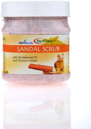गेम्ब्लू बायोकेयर SANDAL SCRUB with sandalwood oil and Turmeric Extract Scrub (500 ml) स्क्रब