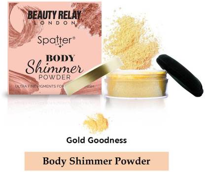 Beauty Relay London Spatter Crystal Body Shimmer Powder Gold Goodness