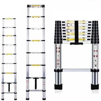 MFY – MADE FOR YOU 9.5Feet/2.9M Aluminum Telescope Extendable Ladder 10 Steps Aluminium Ladder