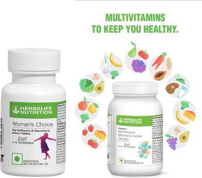 Herbalife Nutrition WOMEN CHOICE (30 TABLET) WITH MULTIVITAMIN & MINERLAS (90 TABLET) SET OF 2 PCS
