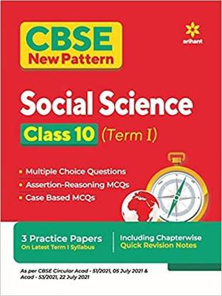 CBSE New Pattern Social Science Class 10 for 2021-22 Exam (MCQs based book for Term 1)