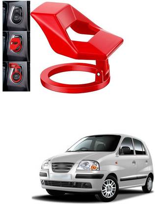 PRTEK Car Engine Start Button Protective Cover，Car Key Cap Cover Push Start Car Accessories (RED) A238 Engine Start/Stop Button