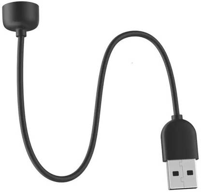 getcell Power Sharing Cable 0.15 m smart band 5 watch charger, m5 band charger, USB 2 pin magnetic charger black Fitness Band Charger for Mi 5 Charging Cable For X_iaomi 0.15 Meter Power Sharing Cable (Compatible with mi band 5, smart watch charger, 2 pin magnetic charger, Black, One Cable)