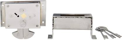 HARRISON H 0597 Center Shutter Lock 3 Keys Heavy Padlock