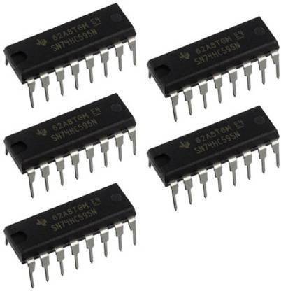RVD 5 Pcs SN74HC595N 8bit Shift Register ICs For Electronics Arduino PIC Projects Electronic Components Electronic Hobby Kit