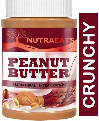 NutraEats Nutrition All Natural Peanut Butter (Crunchy) Pro(124) 1 kg