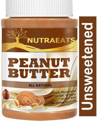 NutraEats Nutrition 100% All Natural Peanut Butter (Crunchy), 907g (Unsweetened, Non-GMO, Gluten Free, Vegan) Pro(82)