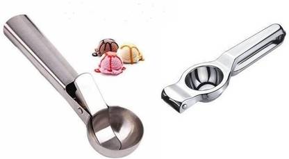 chapo Nimbu Presser for Kitchen shikanji, Lemon Juice with Ice Cream Serving Scoop (pack of-2) Kitchen Tool Set