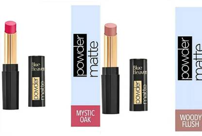 BLUE HEAVEN POWDER MATTE MYSTIC OAK N04 (3.5g) +WOODY FLUSH N01 (3.5g) LIPSTICKS