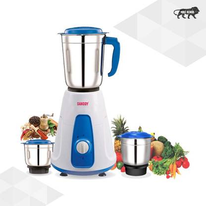 Sanddy Home A028 500-Watt Mixer Grinder with 3 Jar Mixer Blender Blade