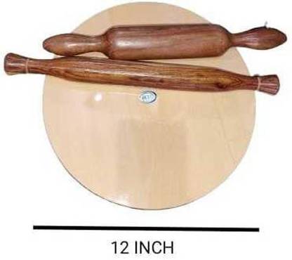 PURCHAZE24X7 Chauki Belan / Wooden Chakla Belan And Belni 12 INCH Seasoned Sheesham Wood / Roller Pin Board Best For All Types Of USe For Kitchen Rolling Pin & Board