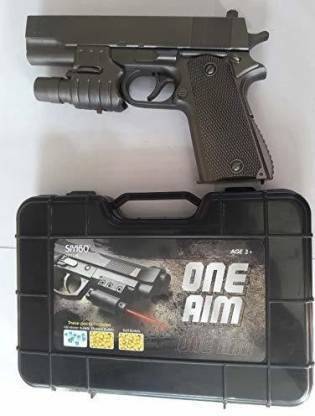 SR Toys Water Polymer 2 in 1 Water Bullet Gun with Water Ball & Bullets Water Gun (Black) Water Gun