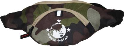 Worldstar London Stylish & Trippin fanny Real Waist Bag Elegant Style Travel Pouch Passport Holder with Adjustable Strap(109 Army Print) belt bag Waist Bag