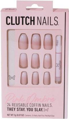 Clutch Nails Press On Nails Pink Ombre