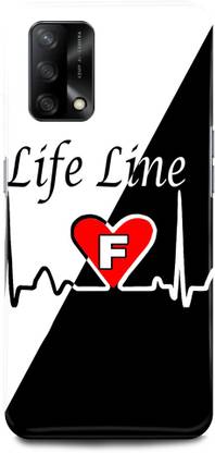 JUGGA Back Cover for OPPO F19, CPH2219, F NAME, LETTER, ALPHABET, LIFELINE