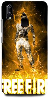 INTELLIZE Back Cover for Vivo V9 Youth 1727 FREEFIRE, JUEGO, GUN, METAL, FIRE, BACKGROUND, GAME, ARMY