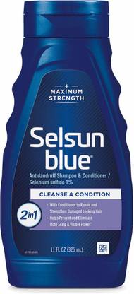Selsun Blue Medicated Dandruff Shampoo/Conditioner 2-In-1 Treatment, 11 Ounce